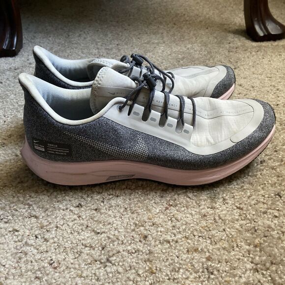 Nike Women’s Air Zoom Pegasus 35 Shield Running Shoes, Gray Pink White 9.5 - Picture 1 of 4
